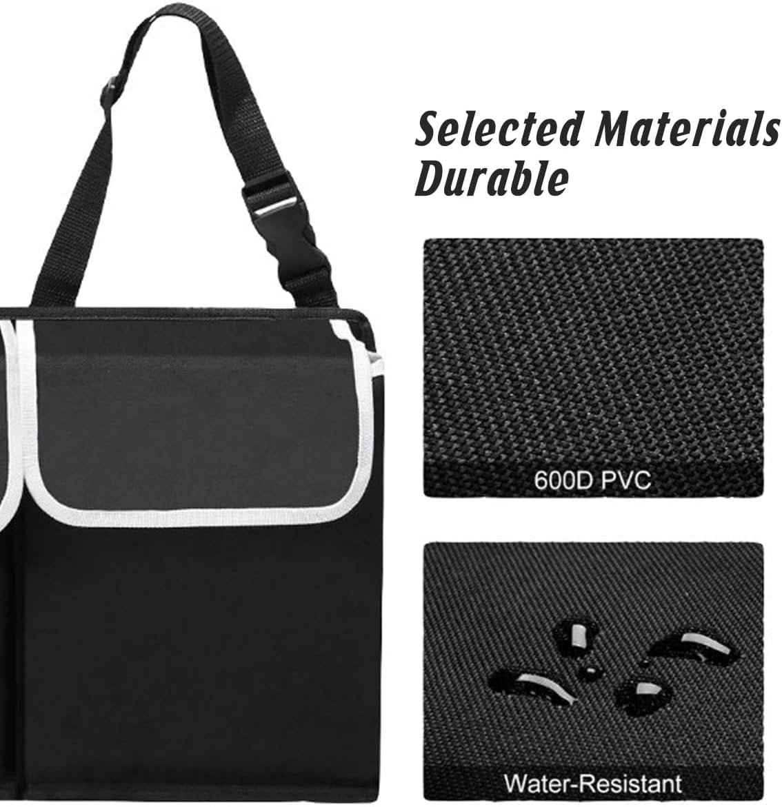 AIMALL Car Trunk Hanging Storage Bag â€“ Multi-Compartment Organiser for SUV, MPV & Hatchback, Waterproof Oxford Fabric with Adjustable Straps, 6.2"x11"x3.9"