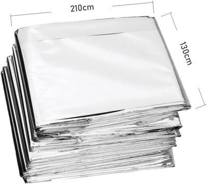 10 pcs Emergency Blankets,Collapsible, Disposable Mantle. Compact and Easy to Carry,Space Blanket Survival Kits, Camping Covering,for Outdoors, Hiking, Survival, Marathons or First Aid