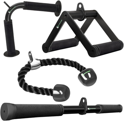 QPARVERS Cable Machine Attachment Set LAT Pulldown Attachments Weight Machine Accessories for Home Gym