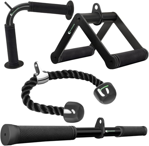 QPARVERS Cable Machine Attachment Set LAT Pulldown Attachments Weight Machine Accessories for Home Gym