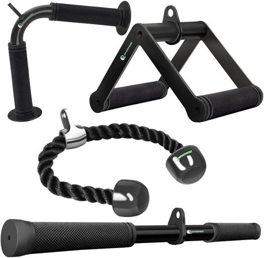 QPARVERS Cable Machine Attachment Set LAT Pulldown Attachments Weight Machine Accessories for Home Gym
