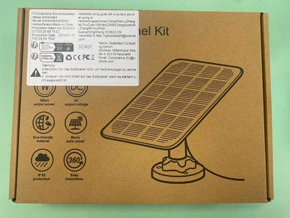 Solar Panel for eufy Camera,6W Solar Panel for Eufy E,2C/2C Pro,2/2Pro,E20/E40,Solo,SoloCam Spotlight,IP65 Waterproof USB-C Solar Panel Charger for Eufy with Micro USB Connector & Rubber Plug(Black)