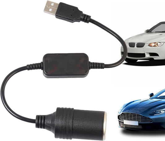 Convertitore USB per Accendisigari Auto - Cavo Adattatore con Presa 12V per Alimentare Dispositivi Elettronici da 5V, Compatibile con Controller e | Cavo per Collegamento Efficiente e Sicuro