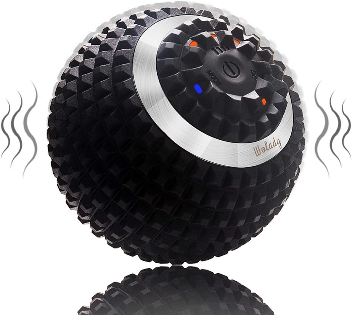 Vibrating Massage Ball Wolady 4-Speed High-Intensity Fitness Yoga Massage Roller, Relieving Muscle Tension Pain & Pressure Massaging Balls, Electric Rechargeable Washable Vibrating Massage Ball