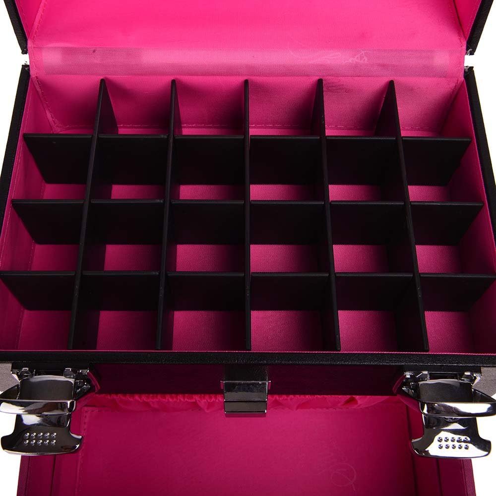 SHANY Color Matters - Nail Accessories Organizer and Makeup Train Case - Black
