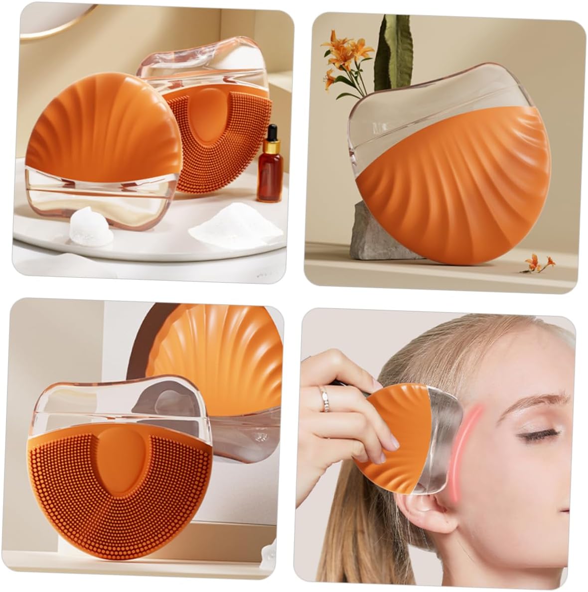 Vaguelly Face Scraper Gua Sha Tool Face Massage Device for Gentle Skin Care Portable Facial Exfoliator for Home Travel Use Cute Design for Daily Skincare Routine
