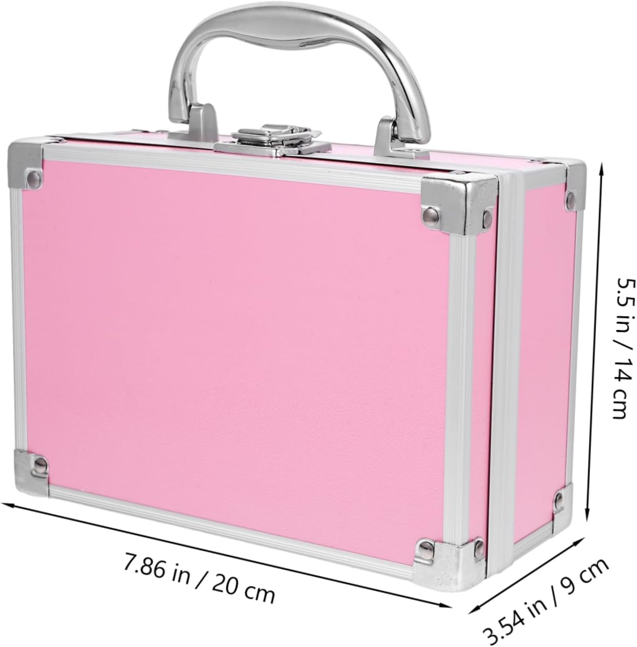 minkissy Aluminum Makeup Case Travel Accessories Organizer for Plane Portable Cosmetic Bag Handles Makeup Storage Case for Women