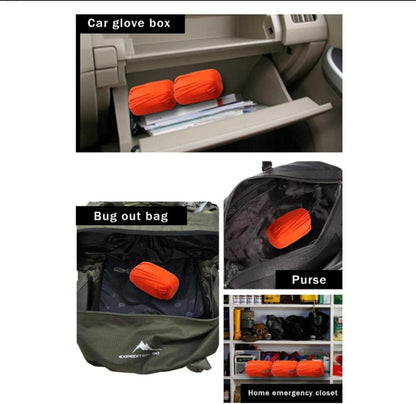 GUANGLU Emergency Survival Shelter Kit - Emergency Blankets Thermal Survival Blankets Camping Rescue Blanket Waterproof Lightweight Emergency Sleeping Bag for Camping Hiking Outdoor Activities