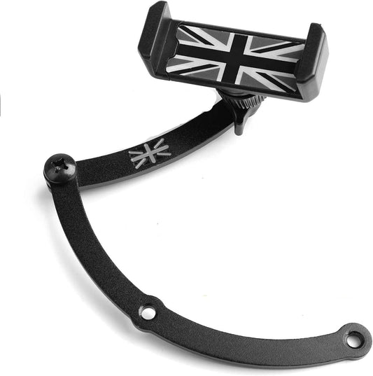 Union Jack Foldable Car Phone Holder Mount Holder Fits Mini Cooper R55 R56 F54 F55 Black Grey