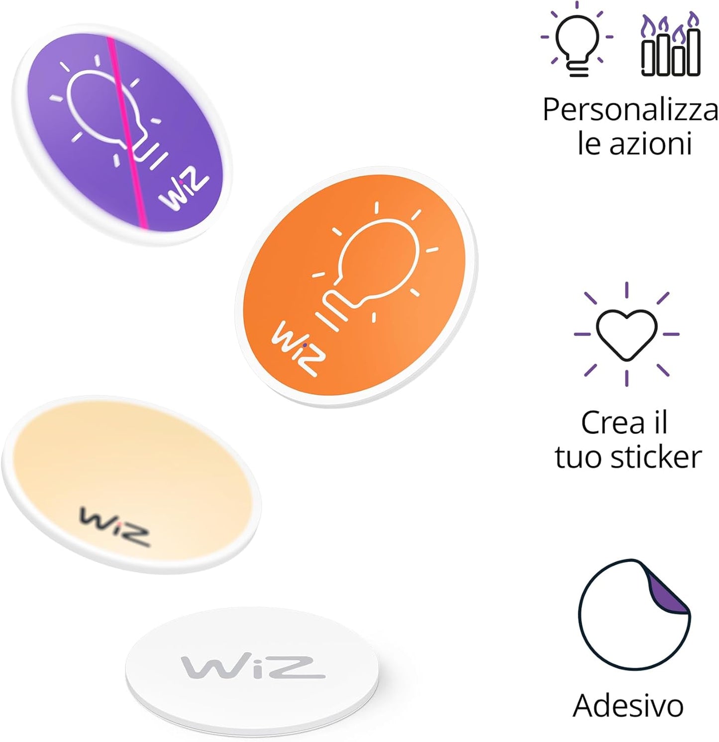 WiZ NFC Tag, Smart LED Lighting (WiFi and Bluetooth), Easy to Control