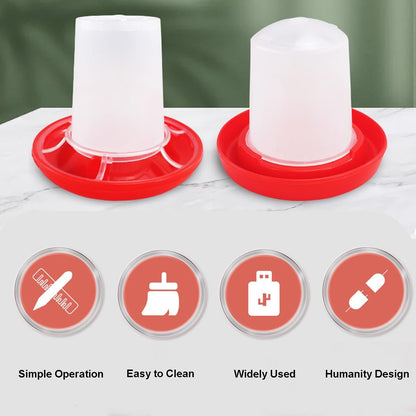 Hsenli Automatic Chicken Feeder and Chicken Waterer Kit,160g Chick Feeder and 160mL Chick Waterer,Chicken Water Dispenser,Chicken Drinker,Easy Clean Plastic Feeding and Watering Feeder for Chicks