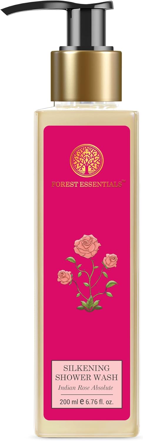 Forest Essentials Indian Rose Absolute Silkening Shower Wash, 200ml