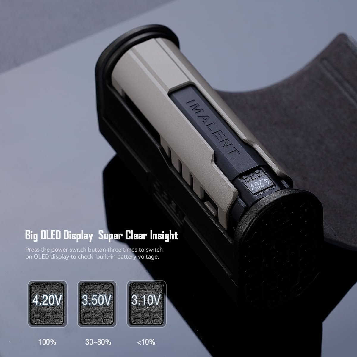IMALENT LD35 PE 1200 Lumens Super Bright EDC Torches, 328 Meters Throw Rechargeable Handheld Pocket Waterproof LED Tactical Flashlight for Camping, Repairing, Inspection, Hiking （Micro-Arc）