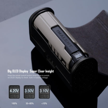IMALENT LD35 PE 1200 Lumens Super Bright EDC Torches, 328 Meters Throw Rechargeable Handheld Pocket Waterproof LED Tactical Flashlight for Camping, Repairing, Inspection, Hiking （Micro-Arc）