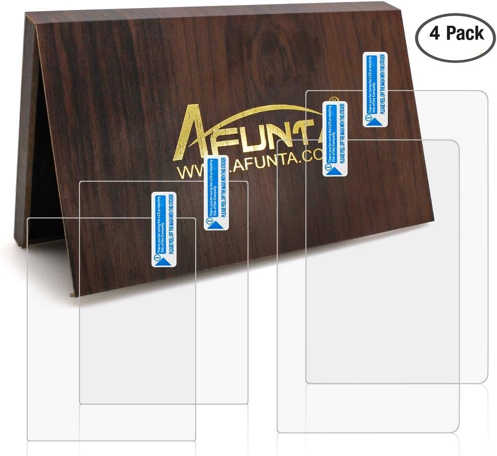 Screen Protector for Nintendo New 3DS XL, AFUNTA 4 Pcs Tempered Glass for Top Screen and HD Clear Crystal PET Film for Bottom Screen, 3DSXL Film Accessory