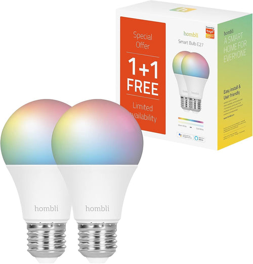 Hombli - E27 Smart Bulb - Color and Tunable White - Promo Pack