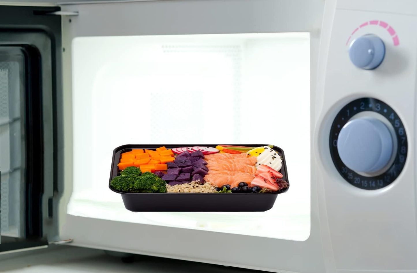 15 Pack 32 oz Plastic Meal Prep Containers with Lids, Leakproof Rectangular Food Storage Container Box for Restaurant, Kitchen, Takeout Food Service Disposables, Freezer/Microwave/Dishwasher Safe