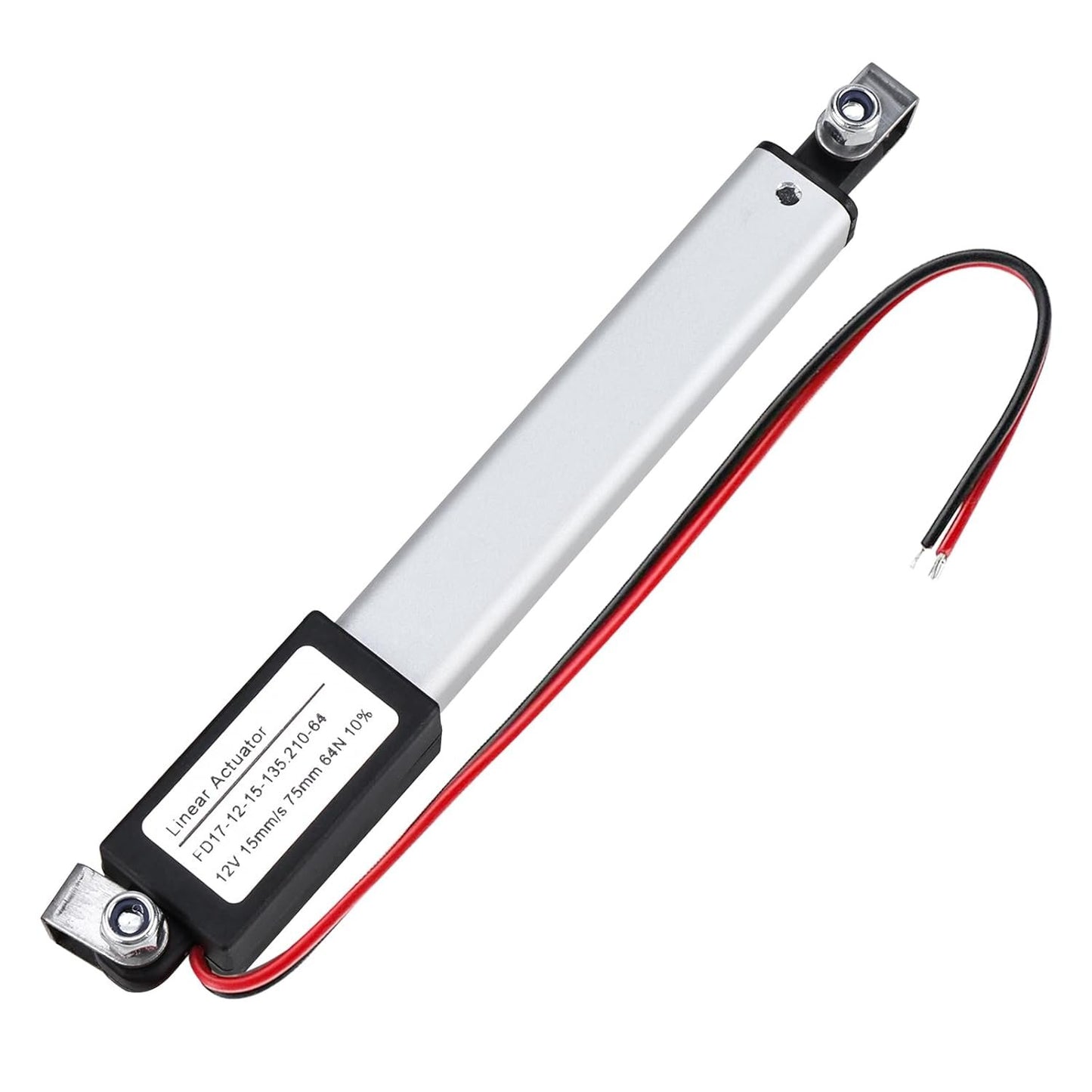NORJIN DC12V 3inch Stroke Min Linear Actuator with Mounting Bracket 64N/14lbs Speed 15mm/s, Waterproof Electric Actuator Motor for TV, Table, Cabinets, Window Opener, Home Automation