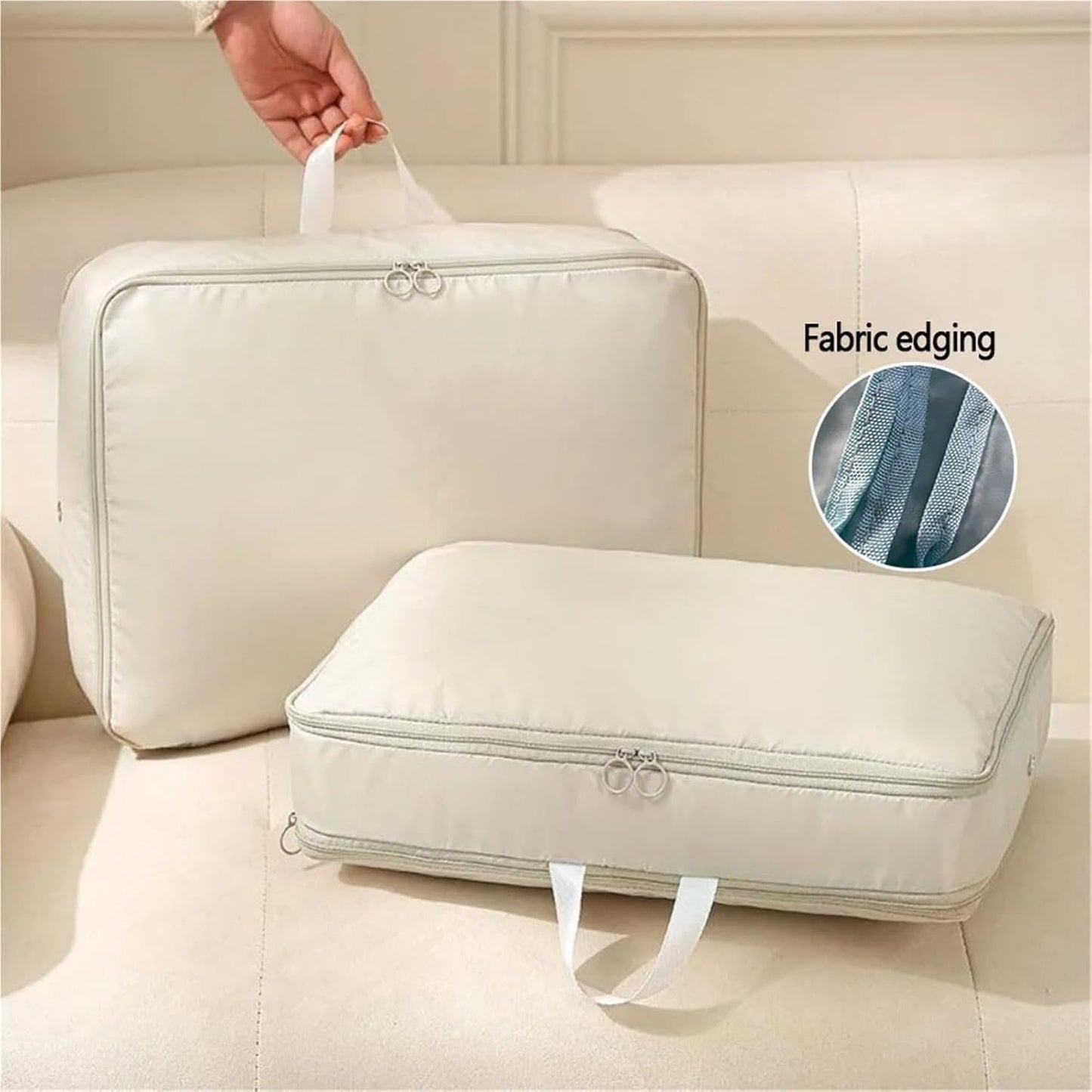 Baskets for closet organization 4PCS/set Compression Packing Clothes Down Jacket Cotton Quilt Storage Foldable Large Capacity Expansion Organizer Bag(Gray)