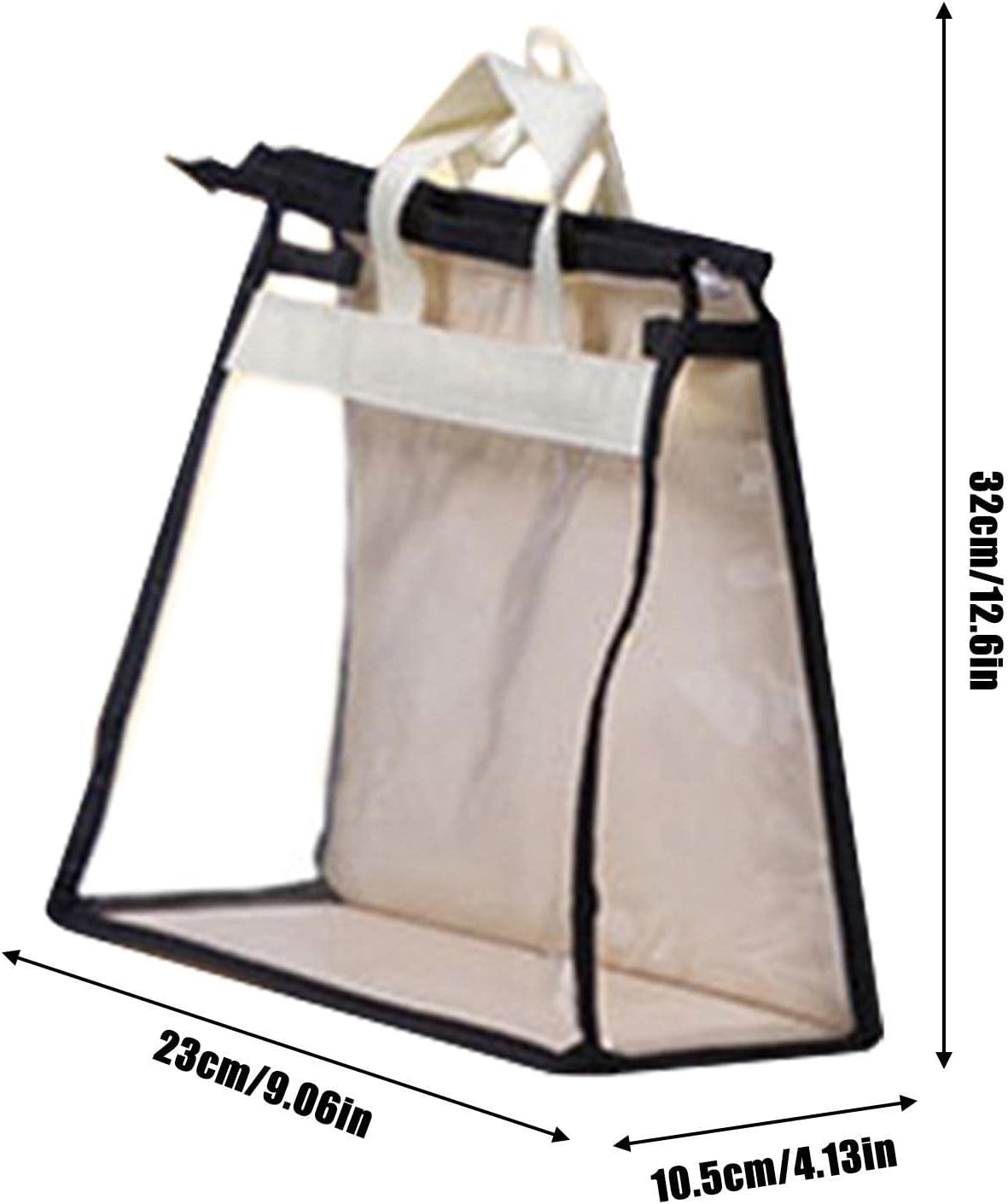Clear Purse Protector Bag | Purse Storage Bag Organization for Hanging Closet with Zipper and Handle - Dust Bags for Wall Hanging, Purse Storage Organizer for Closet Pochy