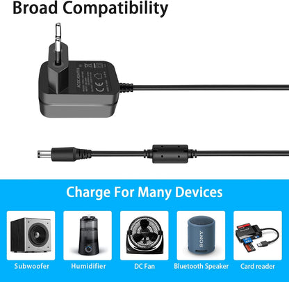 TKDY 18V 1A 18V 1000mA 800mA 750mA 500mA 400mA Power Adapter with 5 Tips for Most 18V Electronic Devices Positive Center