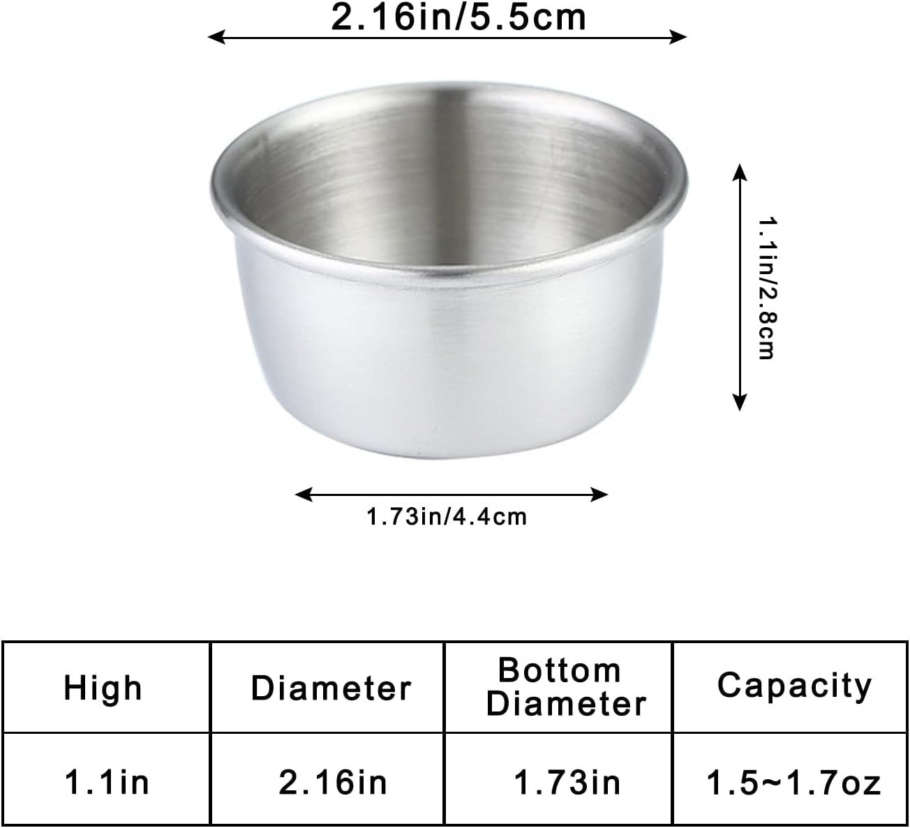 Gnicaela 6-Pack Salad Dressing Food Storage Containers with Leakproof Silicone Lids, 50ml Stainless Steel Condiment & Dipping Sauce Cups Ideal for Lunch Bento Boxes