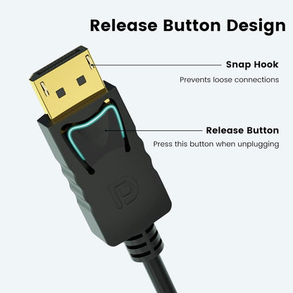 3M 4K DisplayPort to HDMI Cable Adapter, DP to HDMI Male Video UHD 4K@30Hz/2K@60Hz/1080P@120Hz DP to HDTV Uni-Directional Cord for Projector, Desktop, Dell, AMD, NVIDIA, Lenovo, ThinkPad