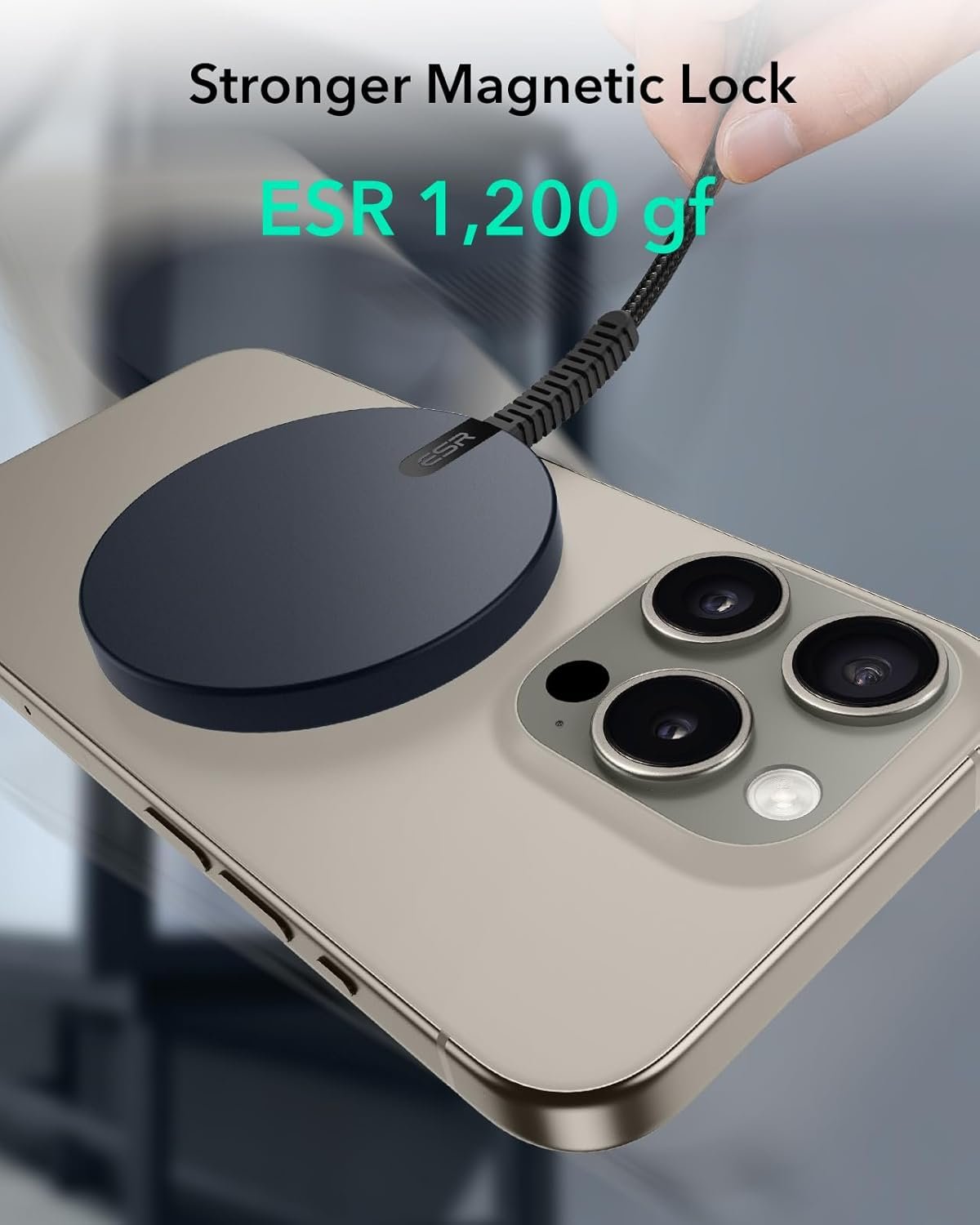 ESR HaloLock Qi2 Wireless Charger, 15W Magsafe Charger, Wireless Charging Pad for iPhone 15/14/13/12 Series, AirPods 4/3/Pro/Pro 2, Black