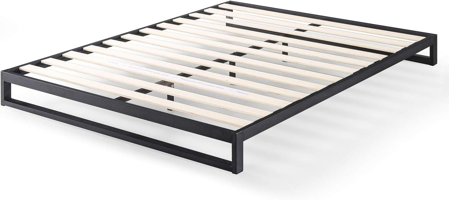 Zinus Trisha Queen Bed Frame Base 18cm Steel - Heavy Duty Metal Frame - Black