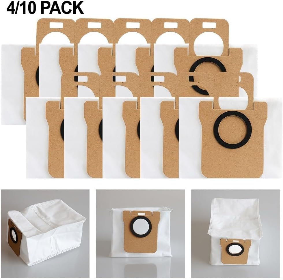 Cleaning Essentials - Sacchetti per aspirapolvere robot JONR P20 Pro, confezione da 4 e 10 confezioni (10 pezzi)
