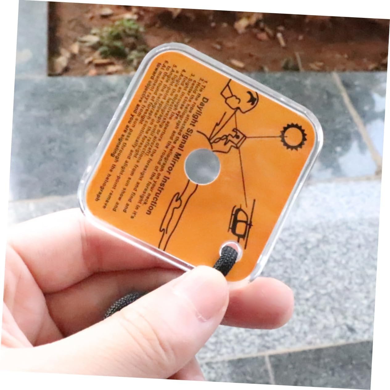 Toyvian Daylight Signal Mirror Outdoor Emergency Retroreflector for Survival Accurate Long Distance