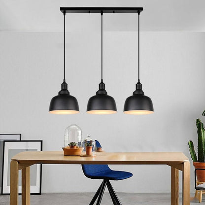 KEFA Modern Minimalist Battery Operated Pendant Light, Black Wireless Adjustable Pendant Lighting with Remote & Blub, No Wiring Ceiling Hanging Light for Kitchen Island Dining Table Living Room Barn C