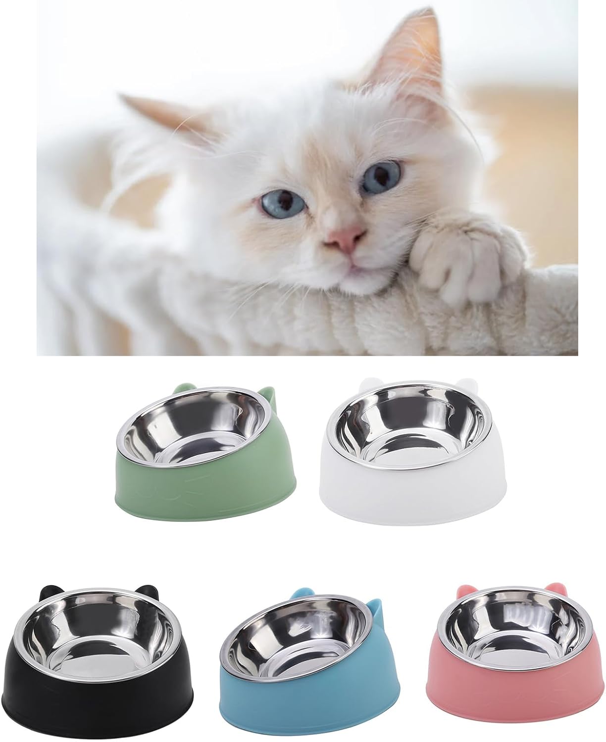 Adrosstoller Ciotola staccabile per irrigazione e mangiare, per alleviare la pressione del collo, ciotola protetta per il collo dell'animale domestico, ciotola per l'irrigazione del cane