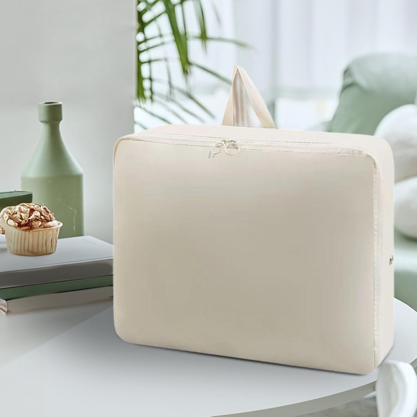 DimyFew Travel Storage Bag, Luggage Organizer, Packing Bags, Portable Shoe Bags, Luggage Pack, Organization Bag, Beige White