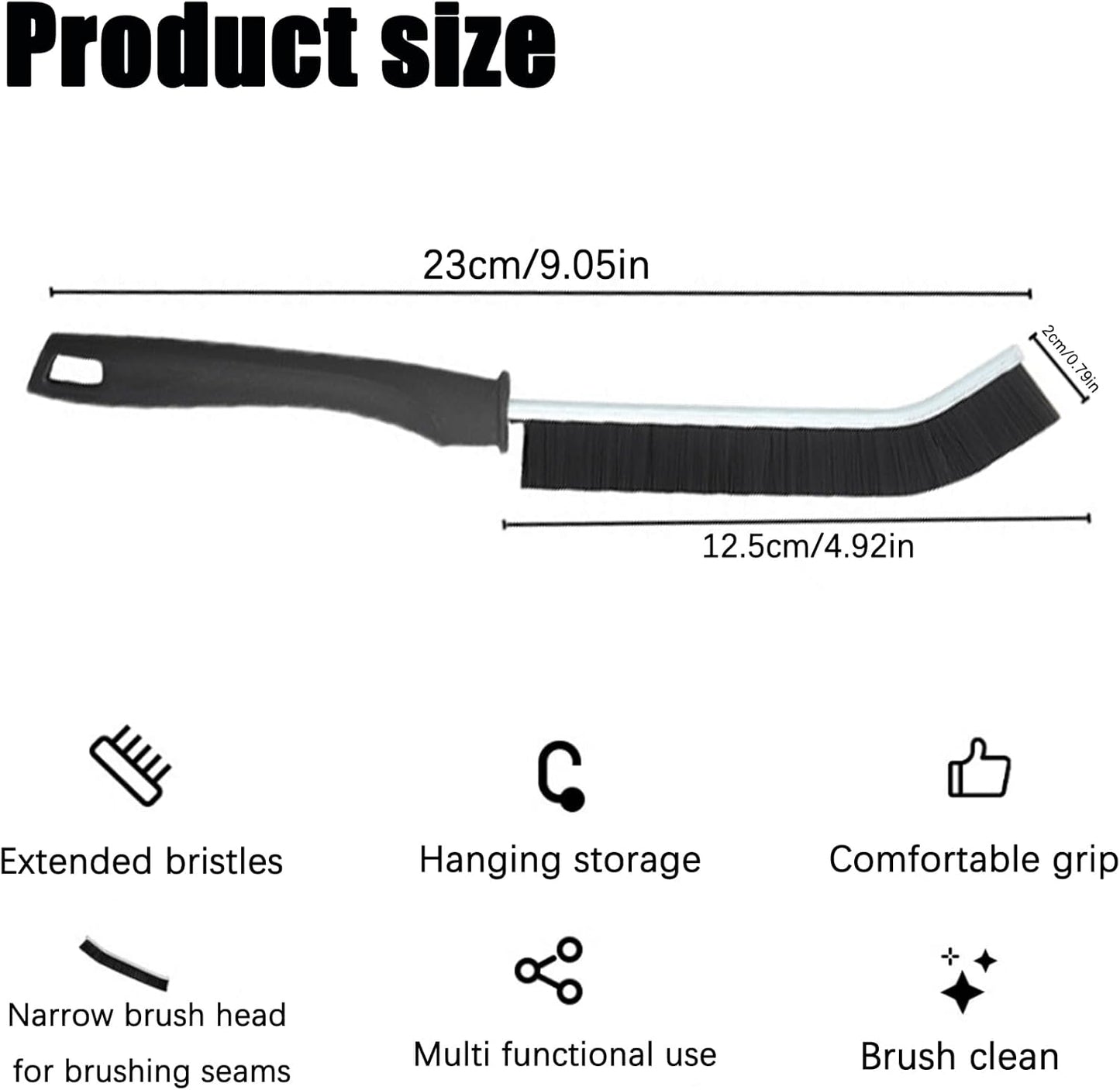 Sunbilien Crevice Cleaning Brushes， Scrub Tool for Hard to Reach Tight Spaces,Home Essentials for Shower, Bathroom, Kitchen, Toilet & Windows Deep Clean Corners, Grout,Tiles, Sinks