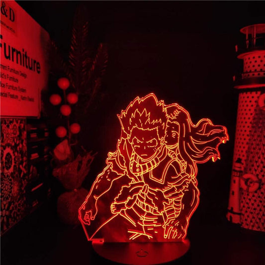 Lampada illusione 3D Luce notturna a LED Anime Boku No Hero Academia Midoriya Izuku Eri Colorful Change Touch Oggettistica per la casa Stanza dei regali del bambino Regalo della ragazza del ragazzo