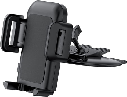 VSSMSSA CD Slot Phone Holder for Car, 360° Rotation CD Slot Car Phone Mount, Easy One Touch CD Slot Cell Phone Holder Compatible with iPhone, Samsung, LG, Moto, Huawei, Nokia, and Other Smartphone