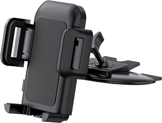 VSSMSSA CD Slot Phone Holder for Car, 360° Rotation CD Slot Car Phone Mount, Easy One Touch CD Slot Cell Phone Holder Compatible with iPhone, Samsung, LG, Moto, Huawei, Nokia, and Other Smartphone