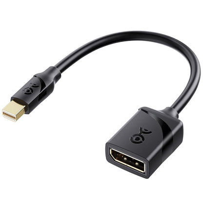 Cable Matters Mini DisplayPort to DisplayPort Adapter (Mini DP to DP) in Black - 8K@60Hz, 4K@120Hz Resolution Ready - Thunderbolt and Thunderbolt 2 Port Compatible