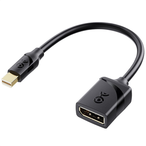 Cable Matters Mini DisplayPort to DisplayPort Adapter (Mini DP to DP) in Black - 8K@60Hz, 4K@120Hz Resolution Ready - Thunderbolt and Thunderbolt 2 Port Compatible