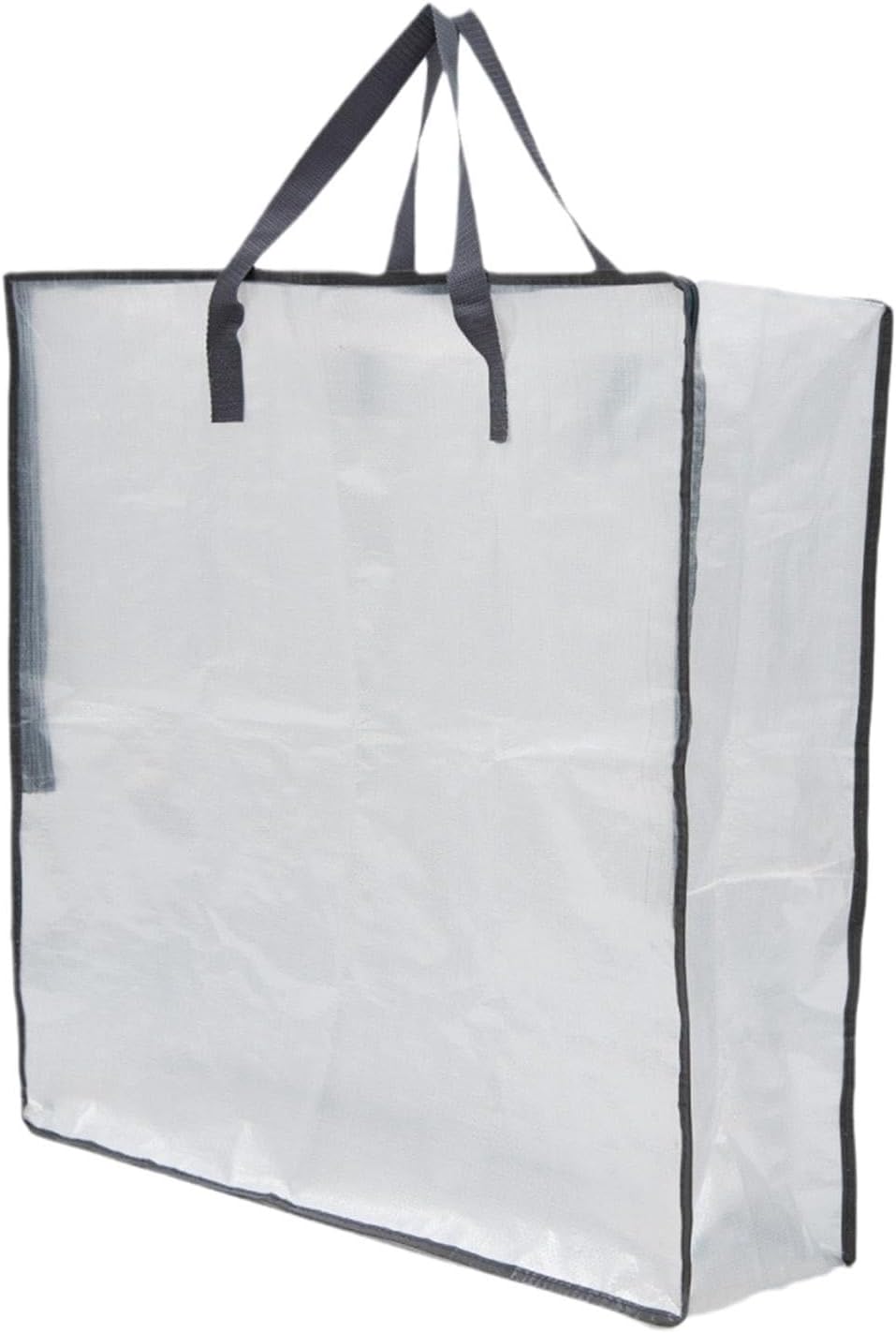 Clear Storage Bags With Zipper - Waterproof Packing Bags for Moving With Handle And Zipper - Packing Tote Organization Pouch Christmas Tree Sack for Winter Clothes Storage