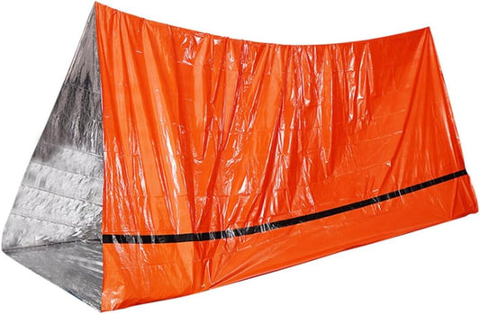 Milisten Survival Tent Emergency Blanket Outdoor Pe First Aid Tent Compact for Hiking Camping