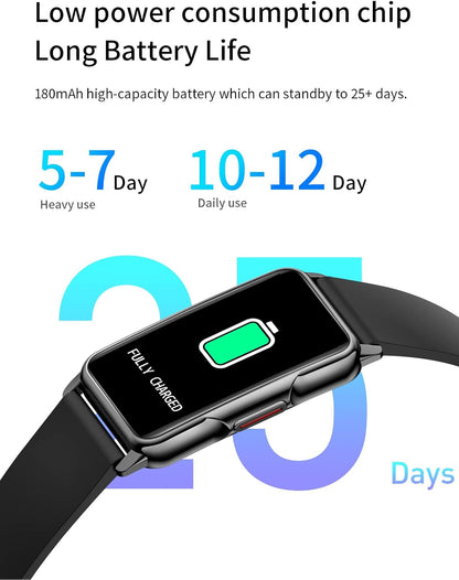 PLAZOR Smart Watches Fitness Tracker for Men Women(Black) with 115+ Sports Modes, 24/7 Heart Rate, Blood Oxygen, Sleep Tracker, Step Calorie Counter, IP67 Waterproof Watch for Andriod iOS