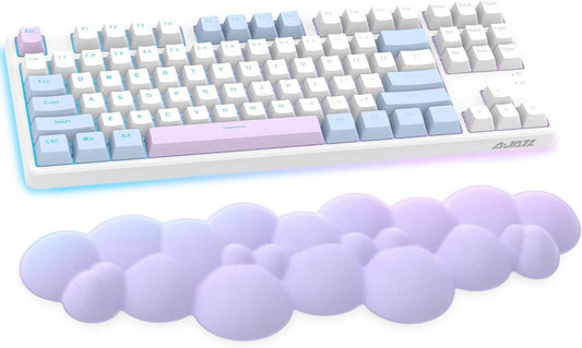 Gaming Keyboard Wrist Rest Pad,Memory Foam Keyboard Palm Rest, Ergonomic Hand Rest,Wrist Rest for Computer Keyboard,Laptop,Mac,Lightweight for Easy Typing Pain Relief-Purple