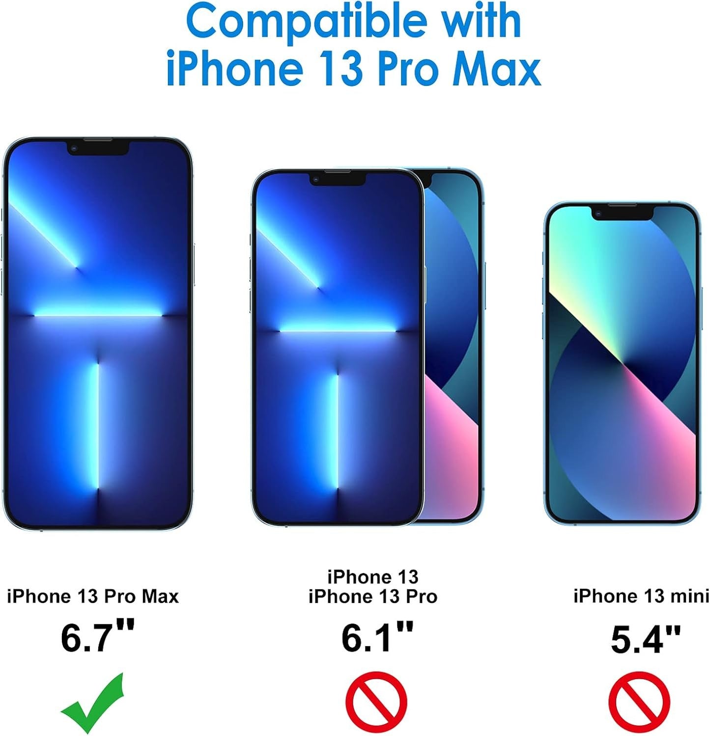 JETech Screen Protector for iPhone 13 Pro Max 6.7-Inch, Tempered Glass Film, 3-Pack