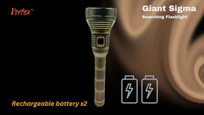 Serpent Giant σ Tactical Aluminum Searching Type C USB Recharging Powerful Long Bean Range Charging Indication Tactical Function Rechargeable Battery Flashlight
