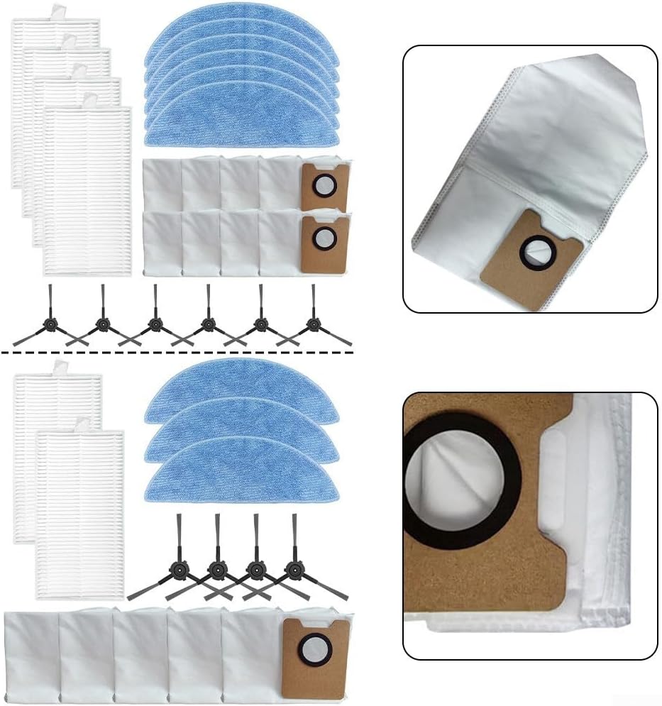 Cleaning Essentials Pack for ECOVACS Y1 - Set completo di filtri, panni per mocio e sacchetti per la polvere (B)