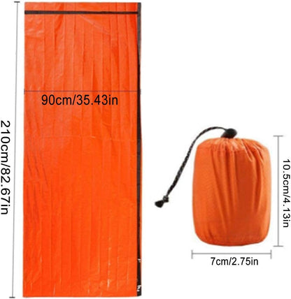GUANGLU Emergency Survival Shelter Kit - Emergency Blankets Thermal Survival Blankets Camping Rescue Blanket Waterproof Lightweight Emergency Sleeping Bag for Camping Hiking Outdoor Activities