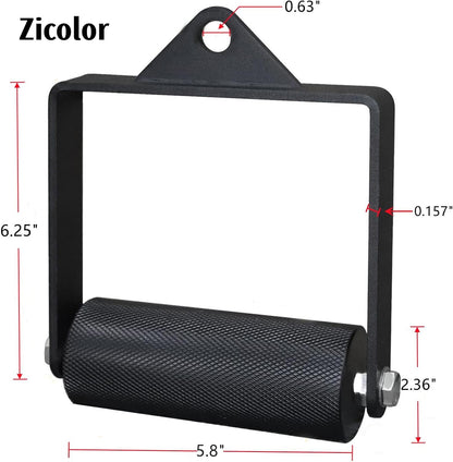 Zicolor Pulldown Attachments D Handle 2.36" Arm Wrestling Training Equipment Deadlift Professional Cable Machine Accessories Heavy Duty Home Gym Fitness 360° Rotate Grip for Finger & Wrist Strength
