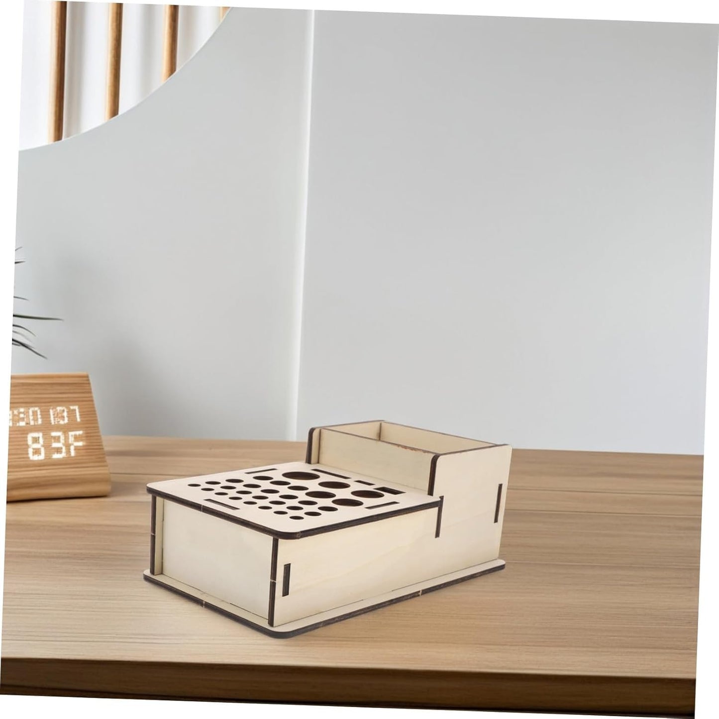 Generic Wooden PU Craft Tool Holder Efficient Organization for DIY Projects Versatile Storage Rack for Crafting Tools Unique Aesthetic Design Minimalist Style Workspace